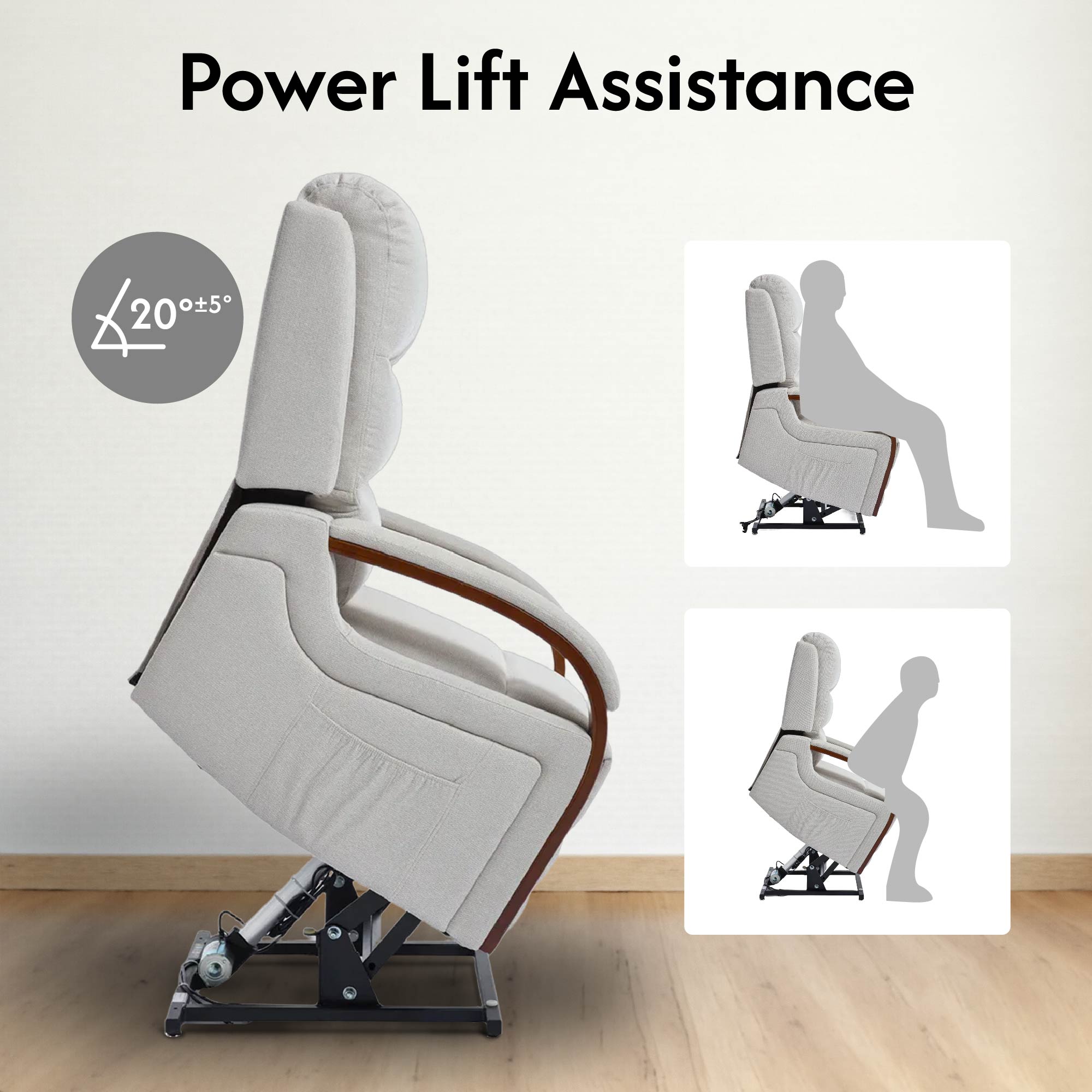 Recliner Chair for Adults, Massage Fabric Small Recliner Home Theater Seating with Lumbar Support, Adjustable Modern Reclining Chair with Padded Seat Backrest for Living Room, Beige Recliner Chair for Adults, Massage Fabric Small Recliner Home Theater Seating with Lumbar Support, Adjustable Modern Reclining Chair with Padded Seat Backrest for Living Room, Beige